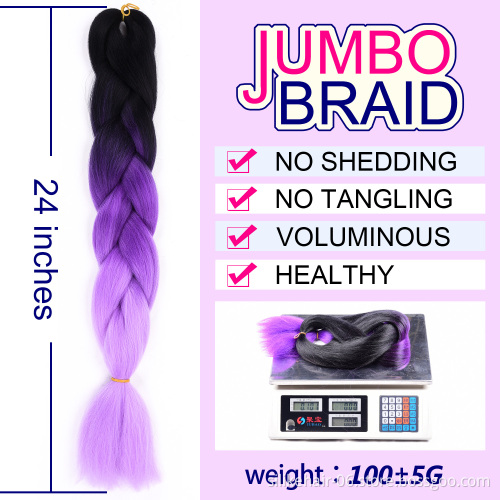 24" 100g jumbo braiding hair light brown Crochet Braids Expression attachment Synthetic Expression Braiding Bulk  Hair